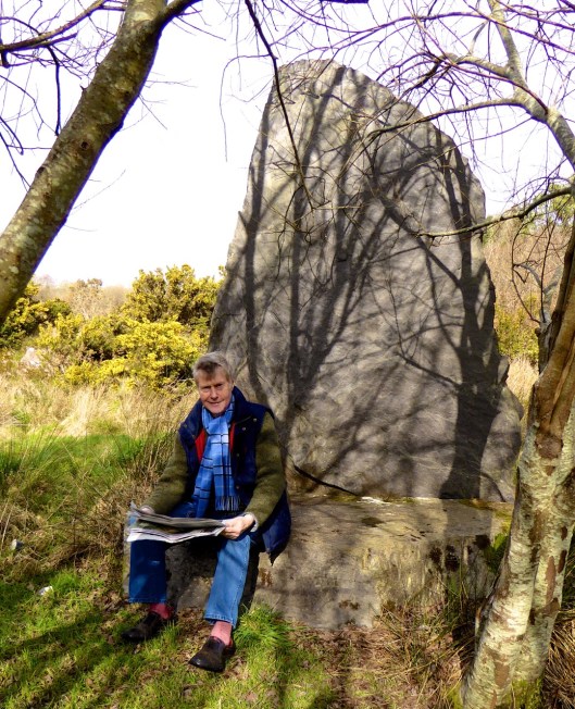 Time for the weekend paper - Robert takes to the Druid's Chair