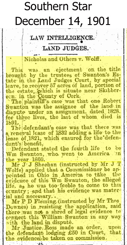 Robert Swanton 1901 57 acres near Skibbereen copy